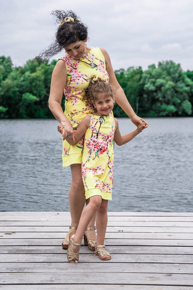 Moeder dochter zoon matching kleding twinning jurken zomerjurk - mama & me summer dress by Just Like Mommy'z