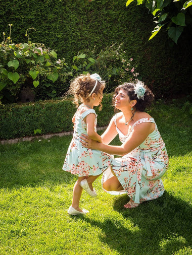 Moeder dochter jurk - Twinning set - Just Like Mommy'z matching dresses - Summer Smile twinning dress - mint - Matching Fashion